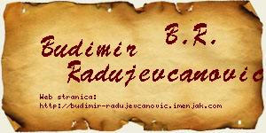 Budimir Radujevčanović vizit kartica